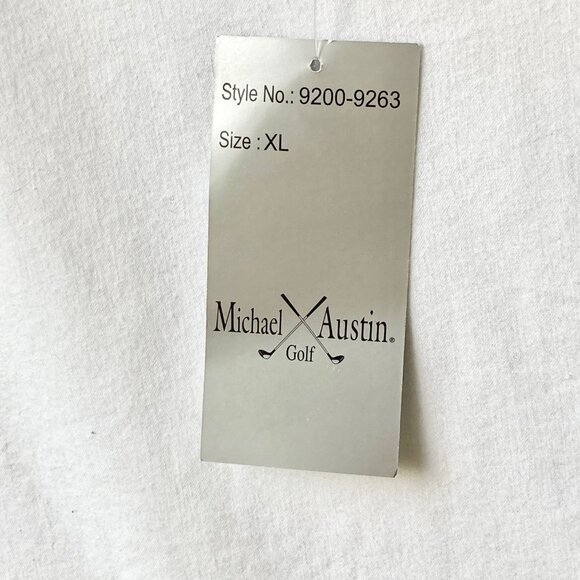 Michael Austin Golf Shirt Mens Size XL Vintage New All Over Print Clubs Ball NWT - Picture 12 of 13